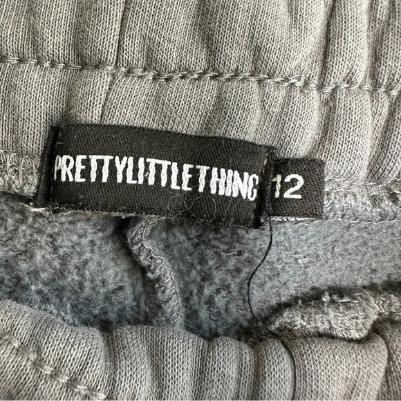 PrettyLittleThing Sweatpants Size 12 Gray Pockets Joggers - Picture 6 of 7